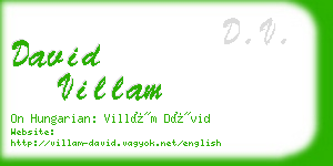david villam business card
